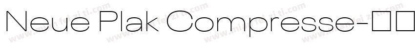 Neue Plak Compresse字体转换